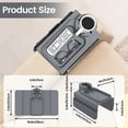 thumbnail image 3 of Couch Cup Holder Tray, Silicone Sofa Armrest organizer with Assesory Side Pockets for storage Remotes, Cell-phone,Tablet or Snack, Anti-Spill and Anti-Slip Couch Drink Holder Caddy(Gray), 3 of 6