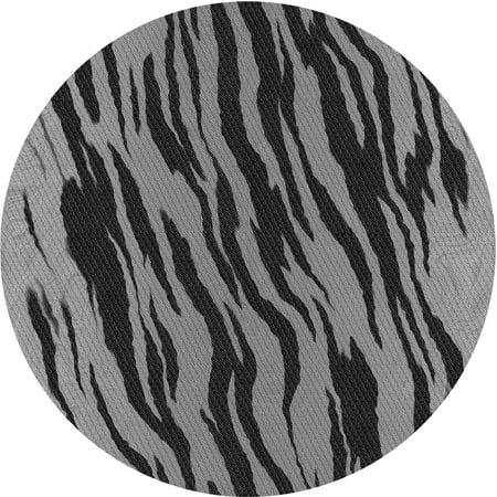 

Ahgly Company Indoor Round Patterned Gunmetal Gray Area Rugs 3 Round