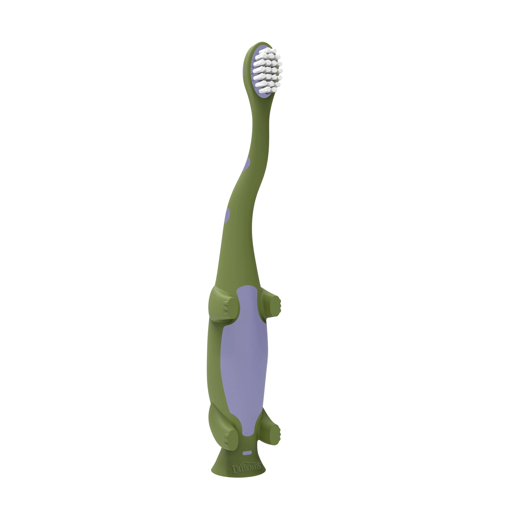 Dr. Brown's Baby & Toddler Training Toothbrush with Soft Bristles, Green Dinosaur, 1-4 Years, 1 Pack