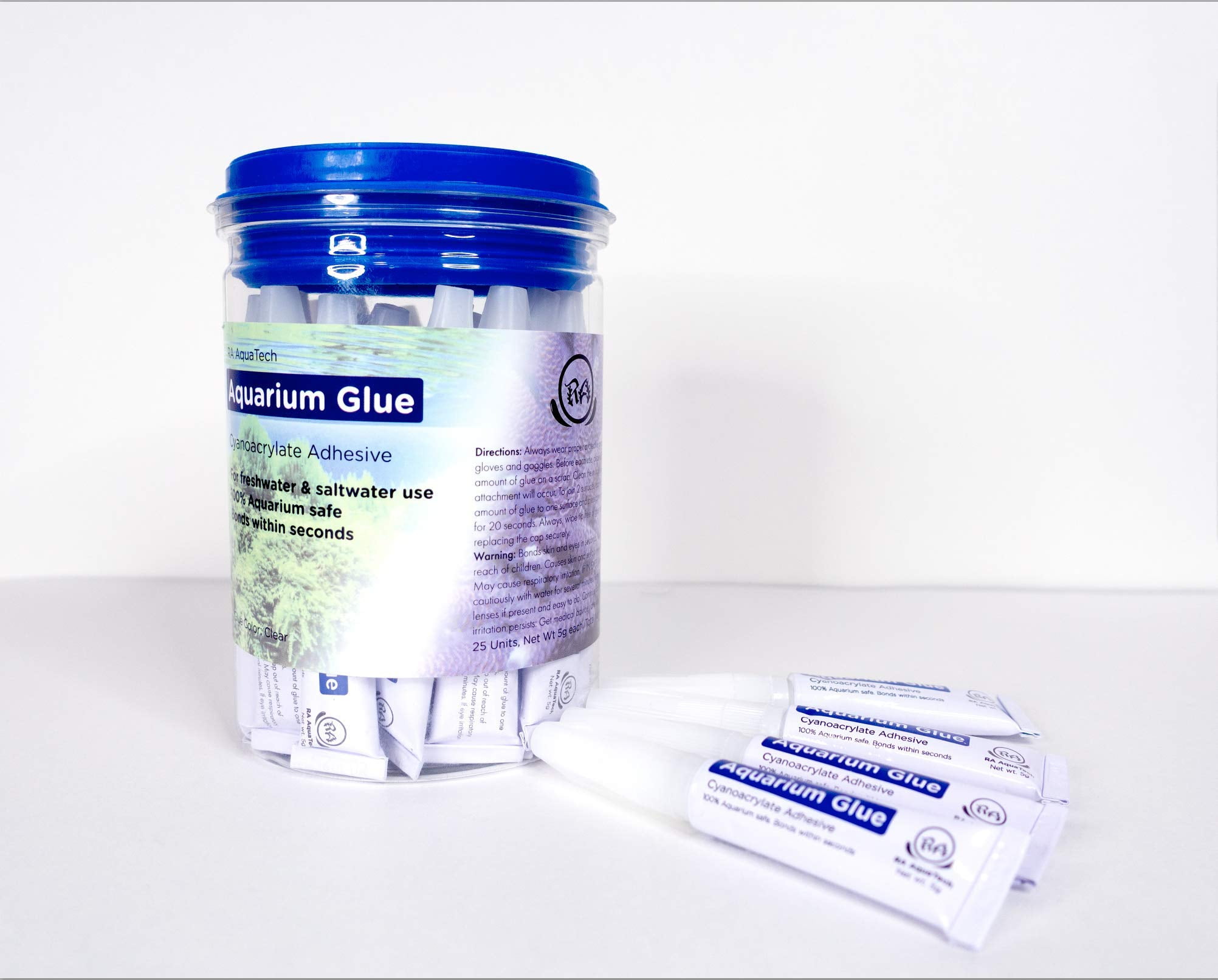 RA AquaTech Aquarium Glue Clear for Plants Corals aquascaping Instant