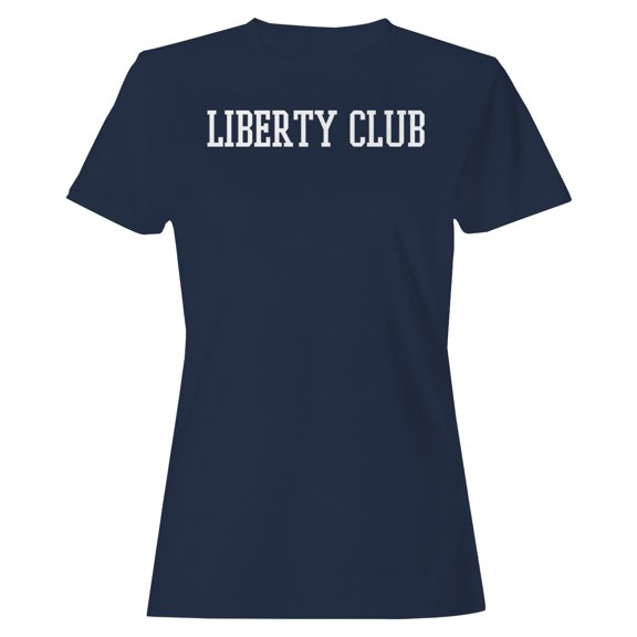 Smartprints Liberty Club Bold Varsity Women's T-Shirt Navy, Cotton, S