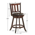 thumbnail image 2 of Costway Set of 4 25'' Swivel Bar stool Leather Padded Dining Kitchen Pub Bistro Chair, 2 of 9