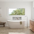 thumbnail image 4 of 12-in x 36-in Ultra-thin Frame Recessed Stainless Steel Shower Niche with 2-Accessory Shelves Brushed Stainless Steel, 4 of 5