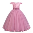 thumbnail image 2 of Fozruso Princess Casual Dress Elegant Long Girl Dress With Lace Trim Party Gown For Girls Sizes 5-6 Years, 2 of 7