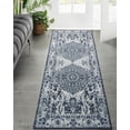 thumbnail image 3 of DweIke Traditional Vintage Overdyed Retro Accent Rug,Non-Slip Boho Ethnic Retro Non-Shedding & Easy Care Carpet for Living Room/Bedroom 2'x6' Light Blue, 3 of 6