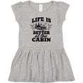 thumbnail image 3 of Inktastic Life is Better at the Cabin with Trees and Moon Girls Toddler Dress, 3 of 5