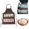 thumbnail image 3 of Clearance Under $10 Chicken Eggs Apron With Pockets Apron For Fresh Eggs Collecting Gathering Apron Rooster Chicken Themed Gifts, 3 of 5