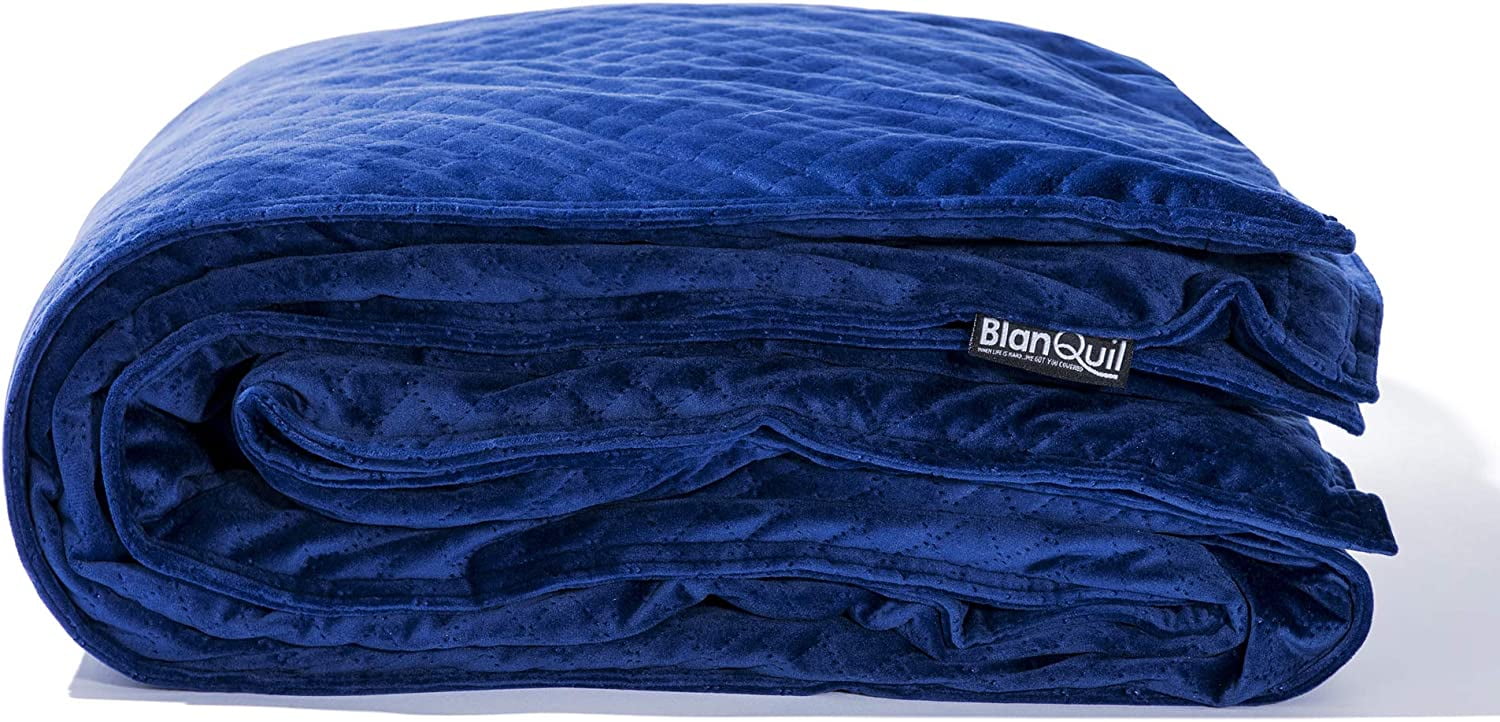 BlanQuil Quilted Weighted Therapy Blanket Brand New Grey 15lb 