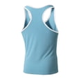 thumbnail image 7 of Men's Knitted Vertical Stripe Fitness Tank Top Slim Fit Athletic Racer Color Block Design for Sports and Mens Muscle Gym Tank Top Breathable Sleeveless Shirts for Active Men, 7 of 7