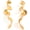 B Gold Earring, variant on Irregular WaterDrop Earrings Melted Liquid Asymmetrical Drop Earrings for Women Embrace Minimalist Statement Earrings Jewelry[b4056]