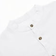thumbnail image 4 of LIIPEE Men Shirts Casual Solid Color Short Sleeve Stand Neck Business Shirt Male Regular Fit Lightweight Fashion Tops Comfortable Breathable Soft Daily Shirts,White,XXL, 4 of 7