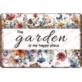 thumbnail image 1 of Vintage Poster Metal Tin Sign The Garden is My Happy Place Home Decoration Courtyard Greenhouse Wall Art Plaque Mural Printing Flower Lover Gift 16x12 inch, 1 of 5
