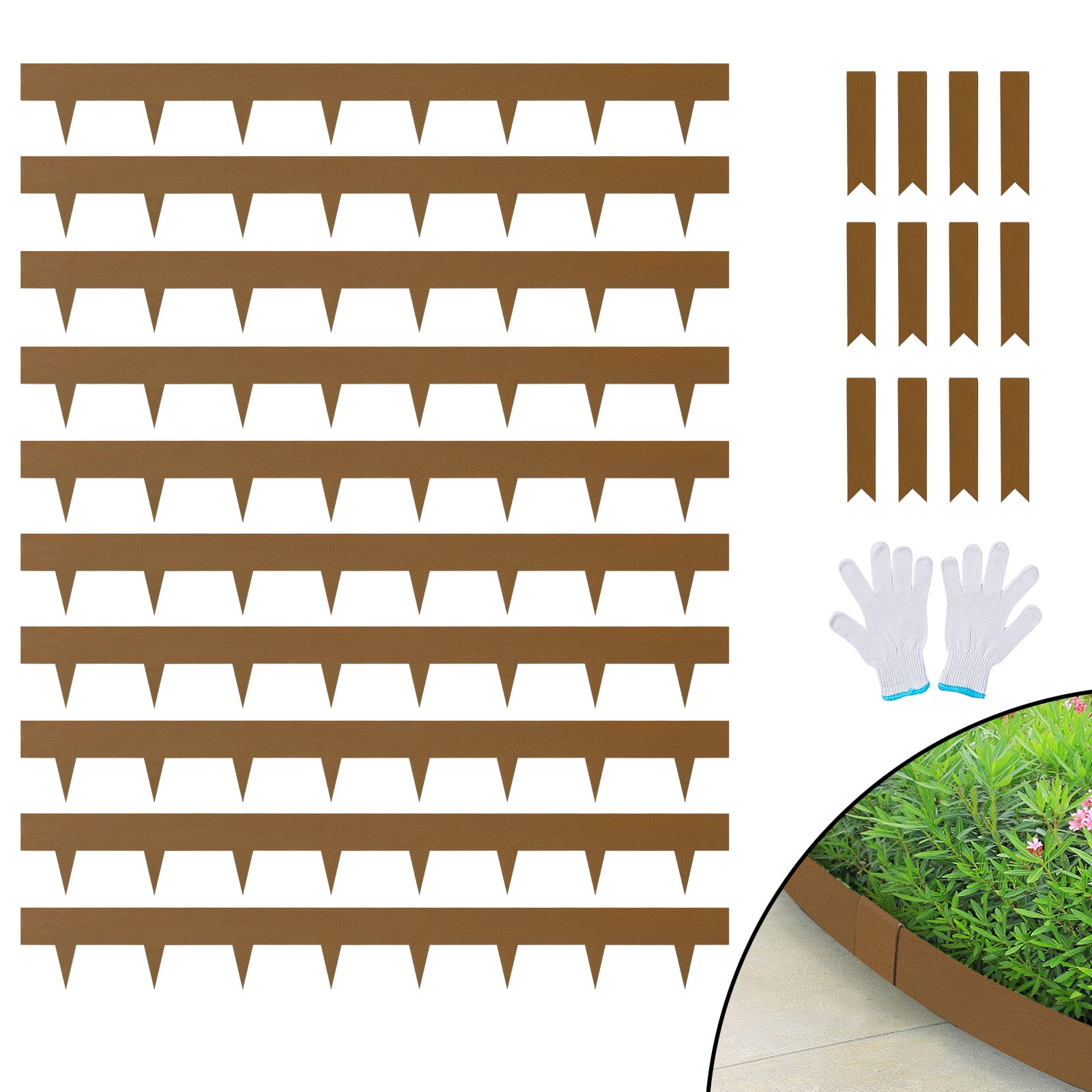 Lasting Beauty® 4' Brown Rubber Curb Landscape Edging Lasting Beauty® 4' Brown Rubber Curb Landscape Edging