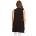 thumbnail image 4 of Women's Sleeveless Draped Open Front Cardigan Vest, 4 of 5