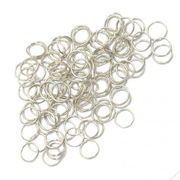 2x 100 Unidades Llavero de Metal Plateado / Anilla Separada de Metal para Organización de Llaves y Manualidades perfecl Llaveros partidos
