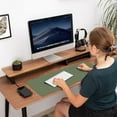 thumbnail image 5 of Desk Pad, PU Leather Non-Slip Desk Mat Large Mouse Pad for Desktop, Waterproof Laptop Computer Writing Mat for Office, Home, Work, Gaming (31.5" x 15.8", Army Green), 5 of 8