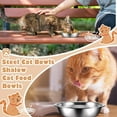 thumbnail image 5 of Cat Bowls,12Pcs Stainless Steel Cat Food Bowls,Replacement Whisker Fatigue Relief Cat Bowl,Shallow Cat Food Dish Bulk for Elevated Stand,Dishwasher Safe,for Small Dogs and Cats(5.5 Inch), 5 of 7