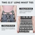 thumbnail image 6 of Black White Ethnic Pattern Apron-Garden Aprons for Women with Pockets-Cotton Linen Waterproof Kitchen Cooking Gardening Aprons Adjustable for Kitchen,Cooking,BBQ and Salon 33x27 Inch, 6 of 7