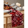thumbnail image 6 of Ldtrchee Red Love Heart Valentines Table Runner 108 Inches, Pink Love Heart Bed Runner Dresser Scarves Tabletop for Indoor Outdoor Parties/Ceremony/Banquet, 13"x 108", 6 of 8