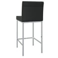 thumbnail image 3 of Contemporary Faux Leather and Metal 26" Counter Stool Set of 2 Black and Chrome, 3 of 6
