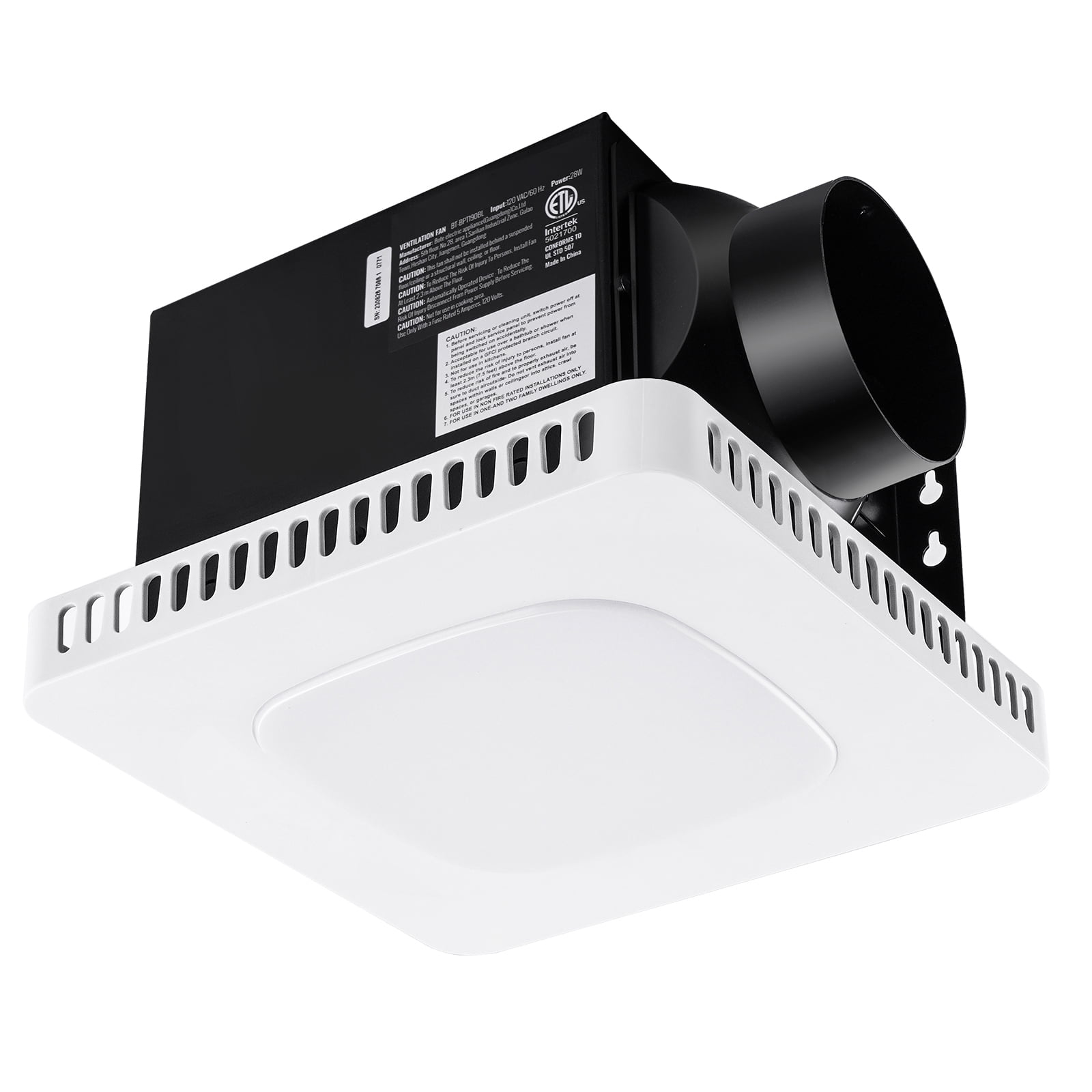SKYSHALO 110 CFM Galvanized Steel Bathroom Exhaust Fan
