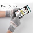 thumbnail image 4 of KAIYANG Guantes de invierno para deportes al aire libre, térmicos, cálidos, de punto, con pantalla táctil, resistentes al viento, para hombres y mujeres, color rosa y gris, 4 of 5