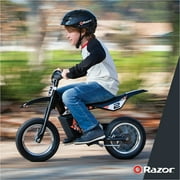 Razor Dirt Rocket MX125 Electric-Powered Dirt Bike - Black with Decal Included, for Child 5+