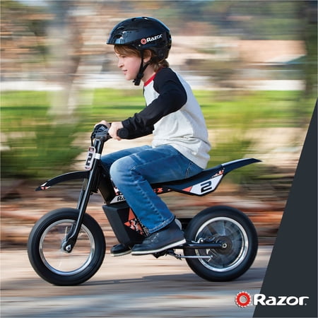 RAZOR DIRT ROCKET MX125 ELECTRIC-POWERED DIRT BIKE – BLACK WITH DECAL INCLUDED, FOR CHILD 5+