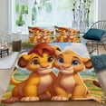 thumbnail image 2 of Rey León, Simba Conjunto de sábanas temático, trío de piezas, cómodo y amigable con la piel, diseño único, regalo de decoración para el hogar para familiares, amigos y fans,173cm *218cm, 2 of 6