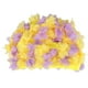 thumbnail image 1 of 1 gorro de natación para mujer, cómodo y transpirable, con diseño de flores 3D, para nadar, para mujeres y niñas (amarillo y morado)., 1 of 5