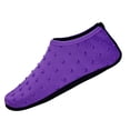 thumbnail image 3 of IEMIEMIEM Womens Mens Water Shoes Comfortable Beach Barefoot Quick Dry Wide Slides Aqua Socks for Hiking Swim Beach Surf Yoga Sport Purple 9-10 Women/8.5-9 Men, 3 of 6