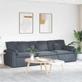 thumbnail image 7 of Pemberly Row Contemporary 18.9"H Modular Velvet Sofa in Dark Grey, 7 of 7