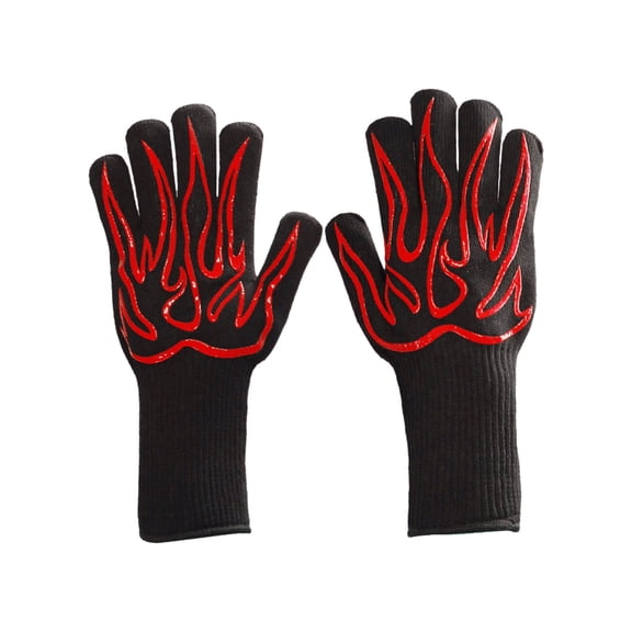 Guozer Heat-resistant Gloves For Grilling 1Pair Kitchen Mitts For Oven Microwave Insulated Thick Gloves Mittens For Cooking