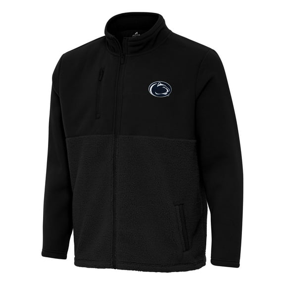 Men's Antigua Black Penn State Nittany Lions Daily Fused Full-Zip Jacket