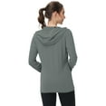 thumbnail image 4 of TRYSIL Women's UPF 50+ Sun Protection Hoodie Jackets Athletic Lightweight Full-Zip Long Sleeve Outdoor, 4 of 8
