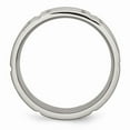 thumbnail image 2 of Grey Titanium Ring Band Wedding 8mm Brushed and Polished, 2 of 6