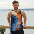 thumbnail image 6 of Disketp Galactic Dog Swirls Art Men's Workout Tank Tops Sleeveless Gym Shirt Quick Dry Fitness Bodybuilding Sleeveless T Shirt-Large, 6 of 7
