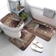 thumbnail image 5 of Fiudx Juego de Alfombrillas de Baño Superabsorbentes, Tres Alfombrillas Acogedoras, Tres Alfombrillas Antideslizantes En Forma de U, Tecnología de Secado Rápido, Diseño Multicolor, Entrada de Baño, D, 5 of 6