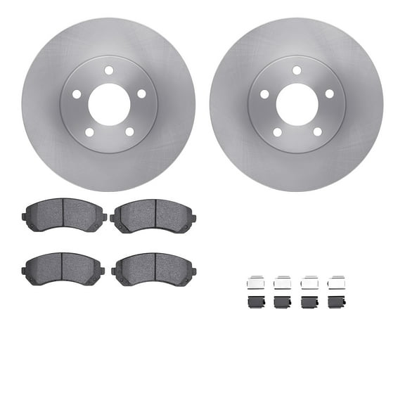 Dynamic Friction Company Front Brake Rotors with 5000 Advanced Brake Pads includes Hardware 6512-47192