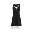 thumbnail image 5 of QUNYINEY A Line Sun Dresses for Women Mini Colorblock Casual Sleeveless Tank Dress Loose Fit Summer Crew Neck Quarter Zip Casual Dresses, 5 of 7