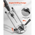 thumbnail image 2 of KFFKFF Portable Drill Guide, Multi-Angle Precision Drilling Jig Attachment, Aluminum Alloy, Large Handle, Mounting Holes, 2 of 9
