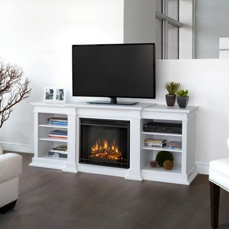 Real Flame Fresno Electric Fireplace Tv Stand In White Walmart