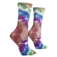 thumbnail image 5 of ODD SOX – Basix Unisex Crew Socks – Tie Dye Hippy – Large – Soft Cotton Blend Ribbed Crew, Cushioned, 5 of 5
