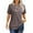 A Coffee Grey, variant on UVN Blouses for Women Summer Short Sleeve Shirts Casual Crew Neck Pleated Tunic Tops