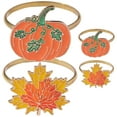 thumbnail image 4 of MasteelfCA 4pcs Turkey Maple Shaped Napkin Rings Thanksgiving Day Party Napkin Buckles, 4 of 6