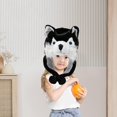 thumbnail image 6 of Almencla Plush Hat for Girls And Boys, Funny Hat with Ear Flaps for Party, Cosplay, Outdoor, Photo Prop Black Wolf, 6 of 8