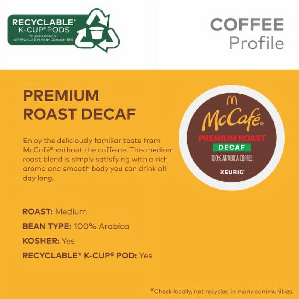 2X - McCafe Decaf Premium Roast Medium Roast K-Cup Coffee Pods