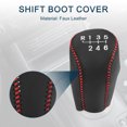 thumbnail image 3 of Unique Bargains Couvre-Pommeau de Levier de Vitesse pour Hyundai I10 I20 IX20 avec Points Rouges Couvre-Levier de Levier de Levier de Vitesse de Transmission, 3 of 8