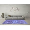 thumbnail image 3 of Ahgly Company Indoor Square Persian Blue Traditional Area Rugs, 7' Square, 3 of 4