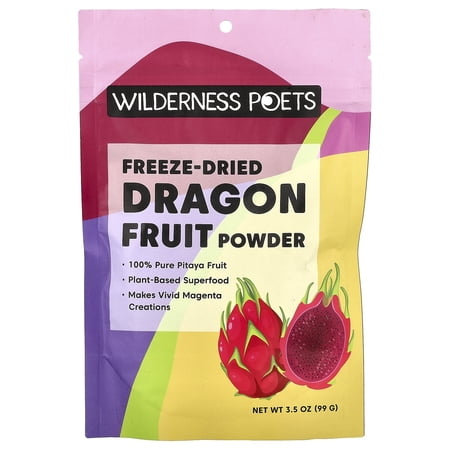 Wilderness Poets Freeze Dried Dragon Fruit Powder  3.5 oz (99 g)